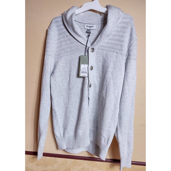 NWT Mens Button-Up Heavy Cotton Long Sleeve Cardigan Sweater All Sizes - Picture 1 of 7